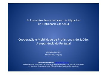 CooperaÃ§Ã£o e Mobilidade de Profissionais de SaÃºde: A experiÃªncia ...