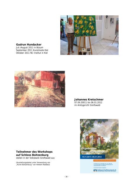 Ausstellung â€žUnterwegsâ€œ im Schloss Griebenow - Pommerscher ...