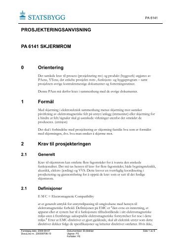 PA 6141 Skjermrom - Statsbygg