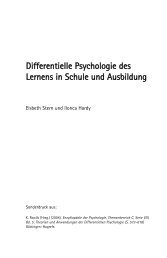 Differentielle Psychologie des Lernens in Schule und ... - IFVLL