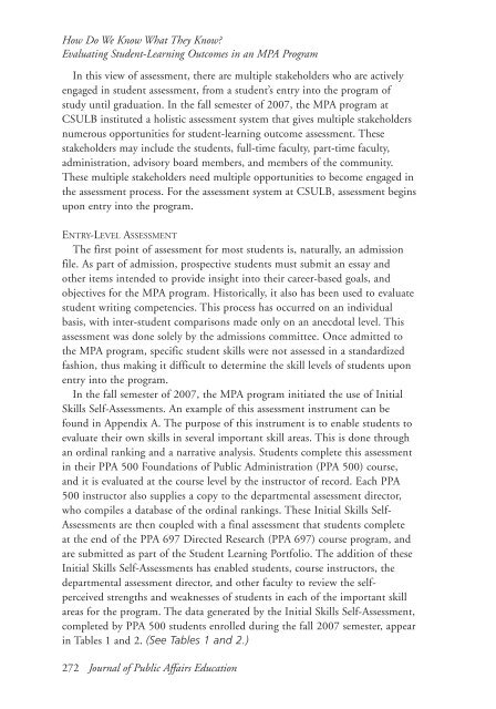 JOURNAL OF PUBLIC AFFAIRS EDUCATION - naspaa