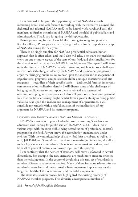 JOURNAL OF PUBLIC AFFAIRS EDUCATION - naspaa