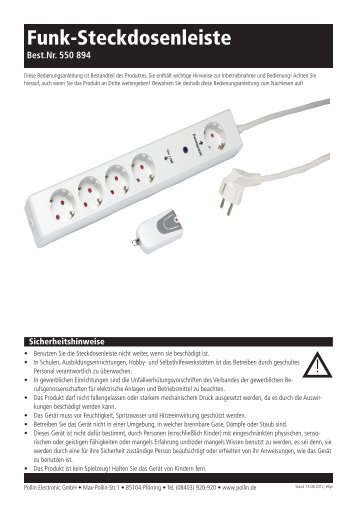 Funk-Steckdosenleiste - Pollin Electronic GmbH