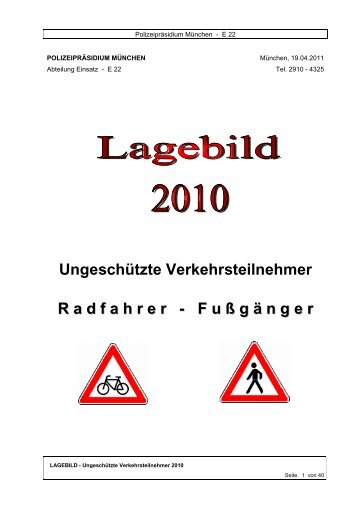 Ungeschützte Verkehrsteilnehmer - Polizei Bayern