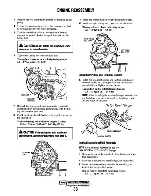 service manual 55a four marine diesel engine - Westerbeke