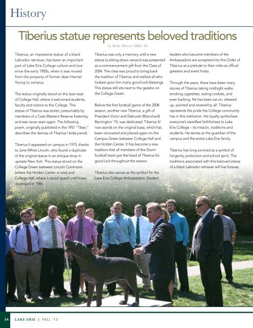 Fall 2012 Alumni Magazine - Lake Erie College