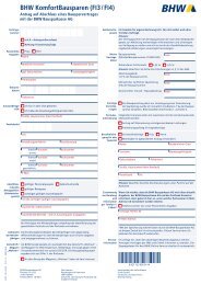 BHW KomfortBausparen (FI3 / FI4) - PSD Bank Rhein-Ruhr eG