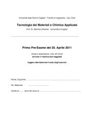 Tecnologia dei Materiali e Chimica Applicata Primo Pre ... - DipCIA