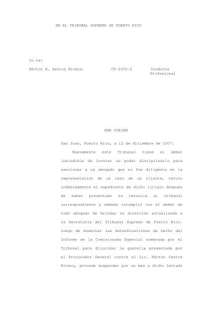 en el tribunal supremo de puerto rico - Rama Judicial de Puerto Rico