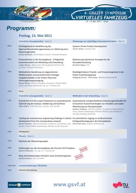 PROGRAMM - GSVF