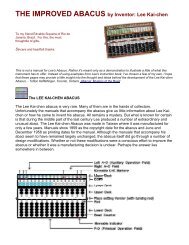 THE IMPROVED ABACUS by Inventor: Lee Kai-chen