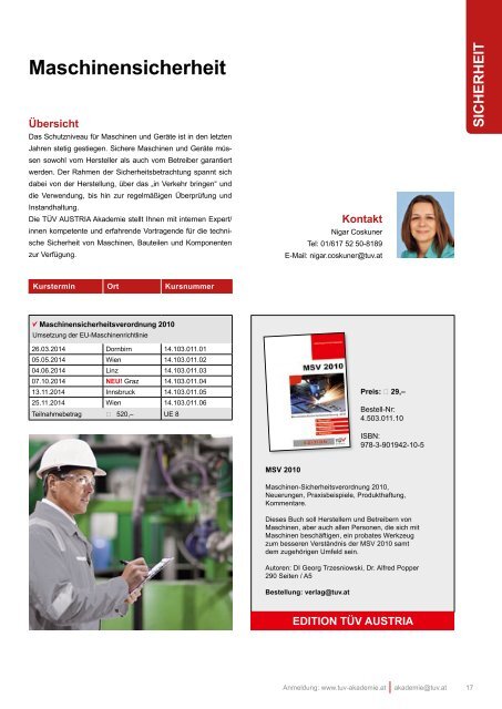 Download PDF Kursprogramm 2014 - TÜV Austria Akademie