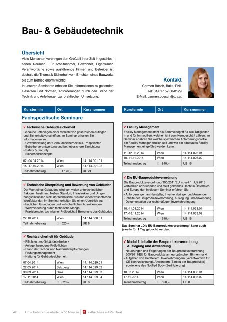 Download PDF Kursprogramm 2014 - TÜV Austria Akademie