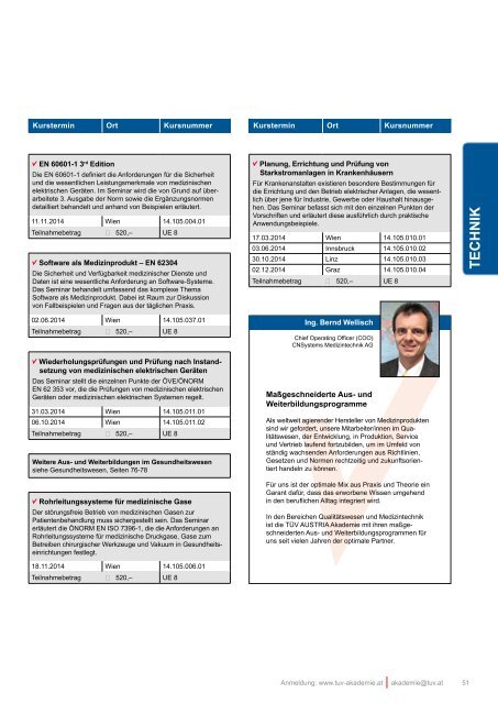 Download PDF Kursprogramm 2014 - TÜV Austria Akademie