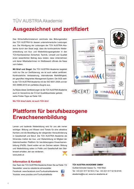 Download PDF Kursprogramm 2014 - TÜV Austria Akademie