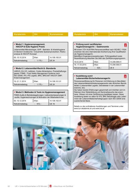 Download PDF Kursprogramm 2014 - TÜV Austria Akademie