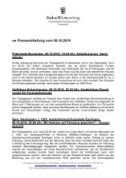 Pressemitteilung vom 09.10.2010 - Polizeidirektion Esslingen