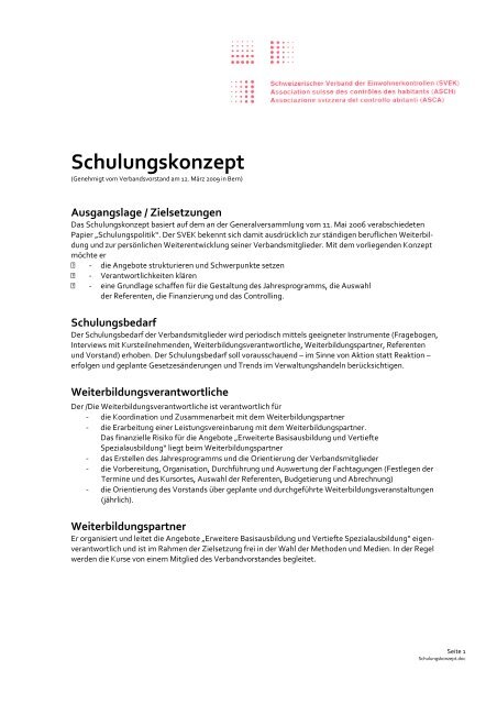 Schulungskonzept