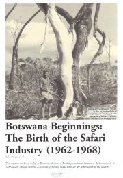 The Birth of the Safari Industry (1962-1963)