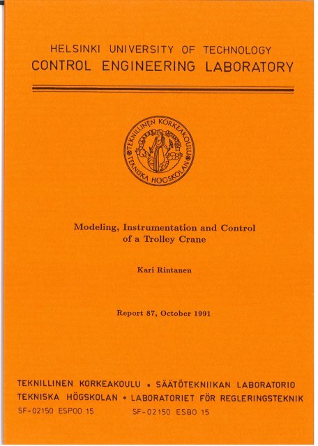 helsinki university of technology control engineering laboratory