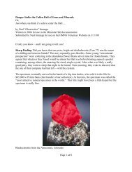 Danger in the Cullen Hall of Gems and Minerals - Houston Gem ...
