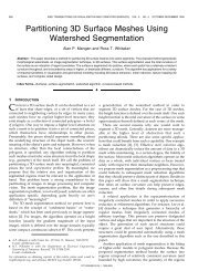 Partitioning 3D Surface Meshes Using Watershed Segmentation