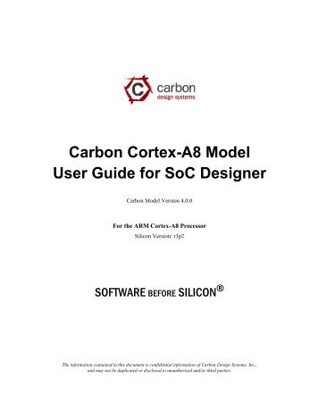 Carbon Cortex-A8 Model User Guide for SoC Designer