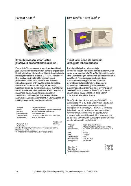 KenttÃ¤analysaattorit - GWM-Engineering Oy