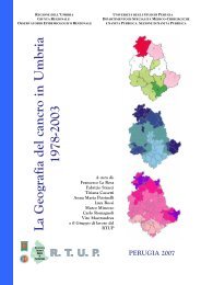 La Geografia del cancro in Umbria 1978-2003 - I tumori in Italia