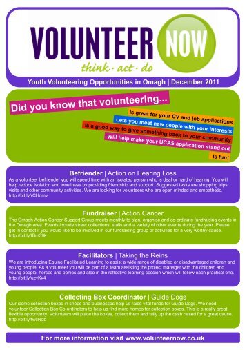 Youth Opportunities Template - omagh - Volunteer Now