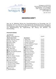 Gemeindevertretung 19.09.2013 - Tschagguns