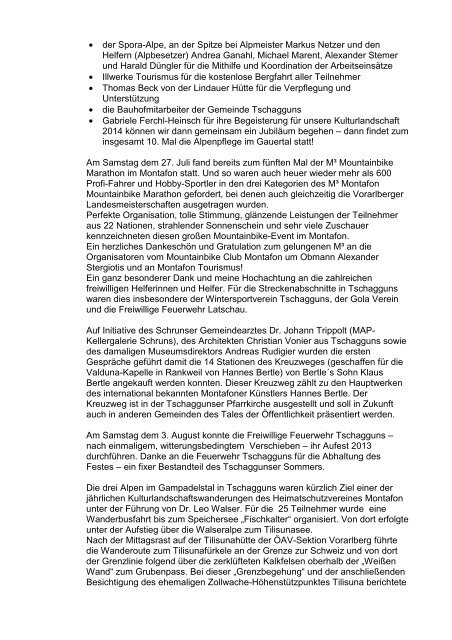 Gemeindevertretung 19.09.2013 - Tschagguns