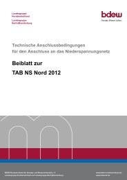 Beiblatt zur TAB NS Nord - Stadtwerke Norderstedt