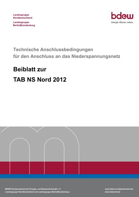 Beiblatt zur TAB NS Nord - Stadtwerke Norderstedt