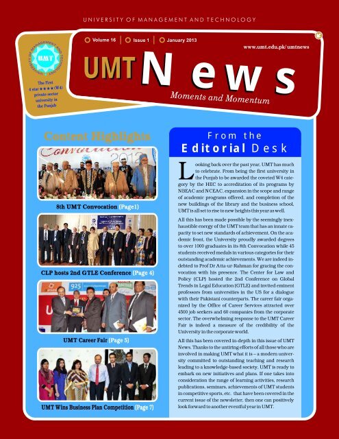 January - UMT Admin Panel - University of Management and ...