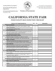 State Fair Self Inspection Checklist - California State Fair