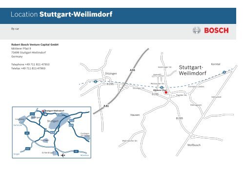 Location Stuttgart Weilimdorf Robert Bosch Venture Capital