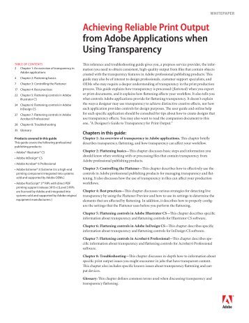 Achieving Reliable Print Output from Adobe ... - Adobe Partners
