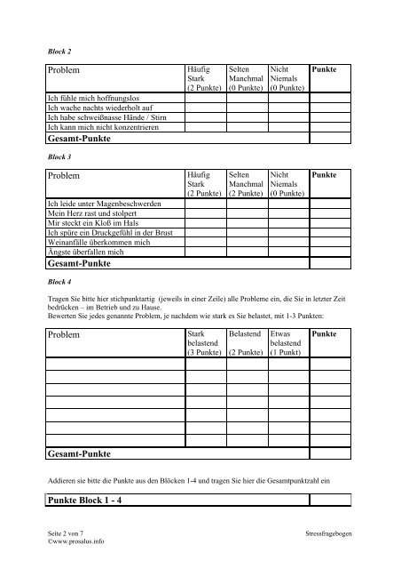 3 FragebÃ¶gen zur Stressdiagnostik - prosalus.info