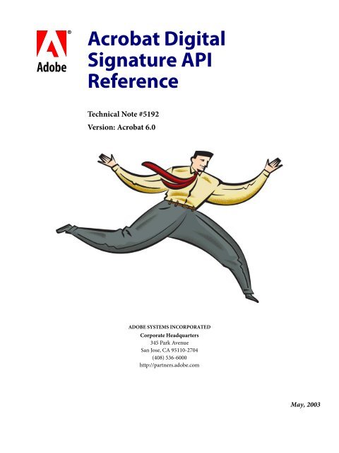 Acrobat Digital Signature API Reference - Adobe Partners