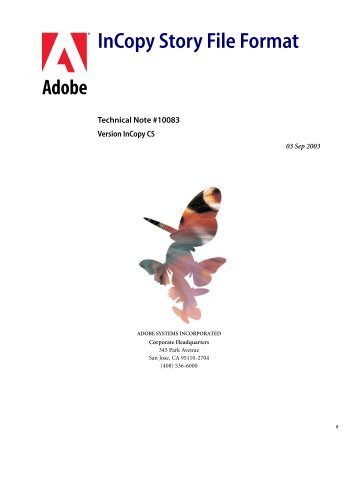 InCopy Story File Format - Adobe Partners