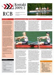 Ausgabe RCB KONTAKT 02/2009 - Ruderclub Baden