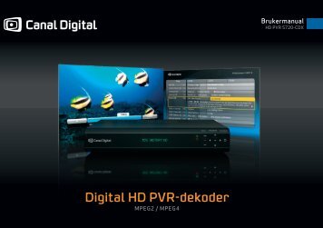 Brukermanual - Canal Digital Kabel-TV