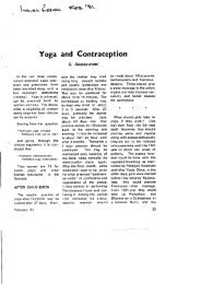 Article on Yoga and Contraception - Centre for Yoga Studies