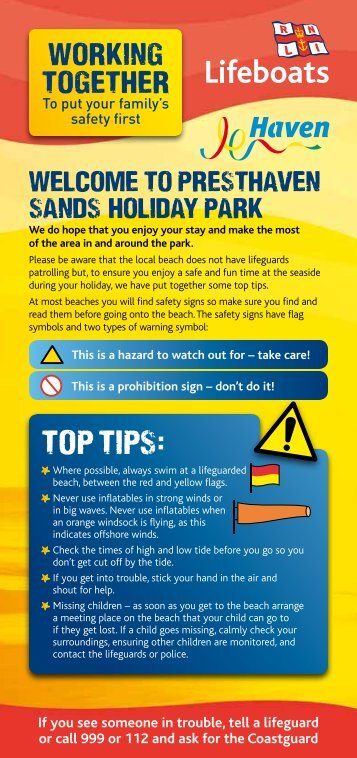 Beach safety - Haven Holidays