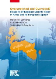 Prospects of regional security policy in Africa and its European support