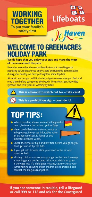 Beach safety - Haven Holidays