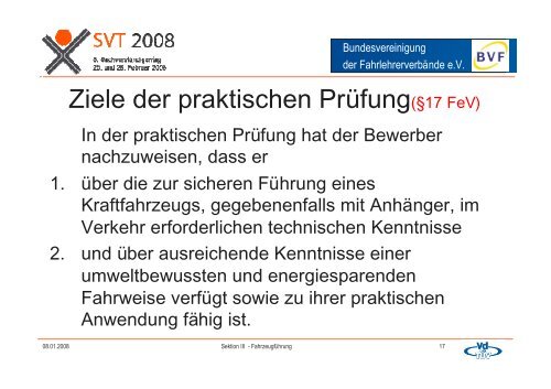 Ziele der Fahrschülerausbildung und Fahrerlaubnisprüfung ...