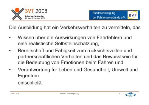 Ziele der Fahrschülerausbildung und Fahrerlaubnisprüfung ...