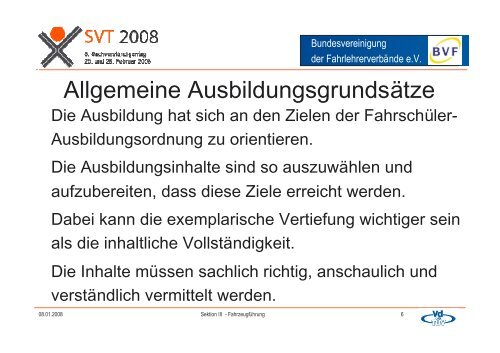 Ziele der Fahrschülerausbildung und Fahrerlaubnisprüfung ...